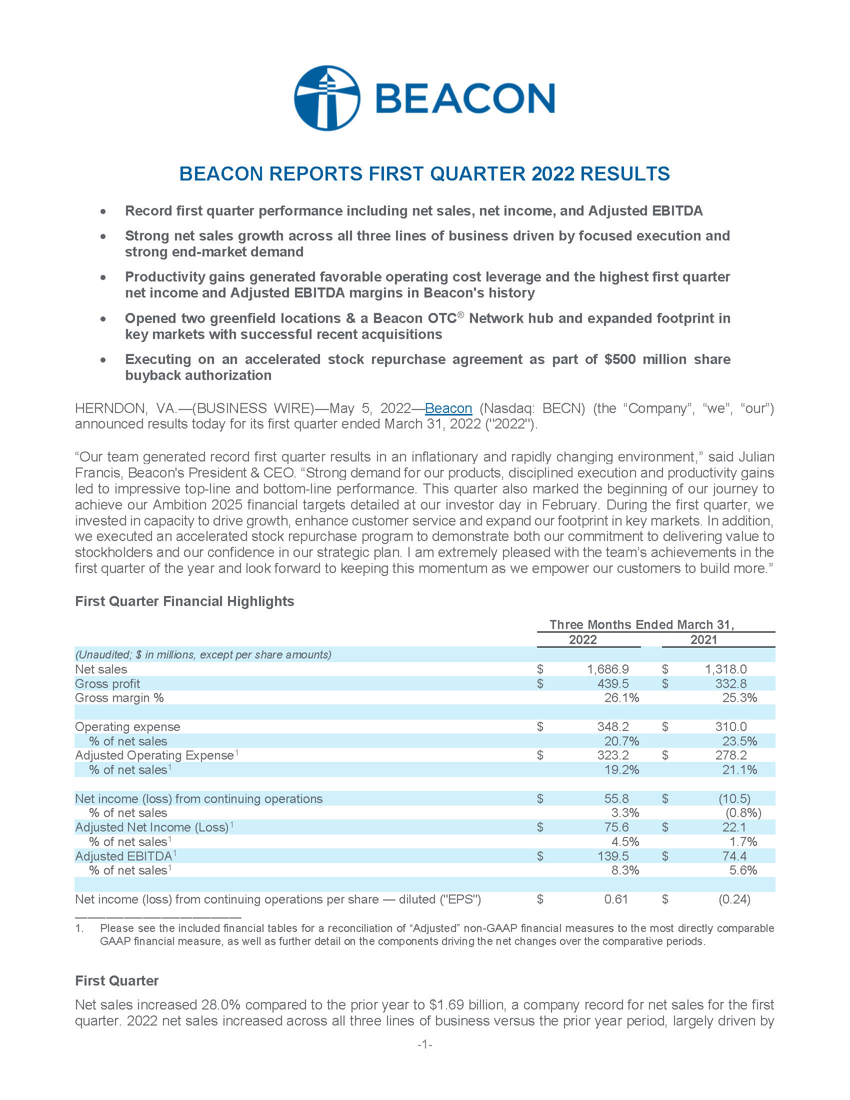 Beacon 2022-Q1-Earnings-Release-(final) Beacon 2022-Q1-Earnings-Release-(final)