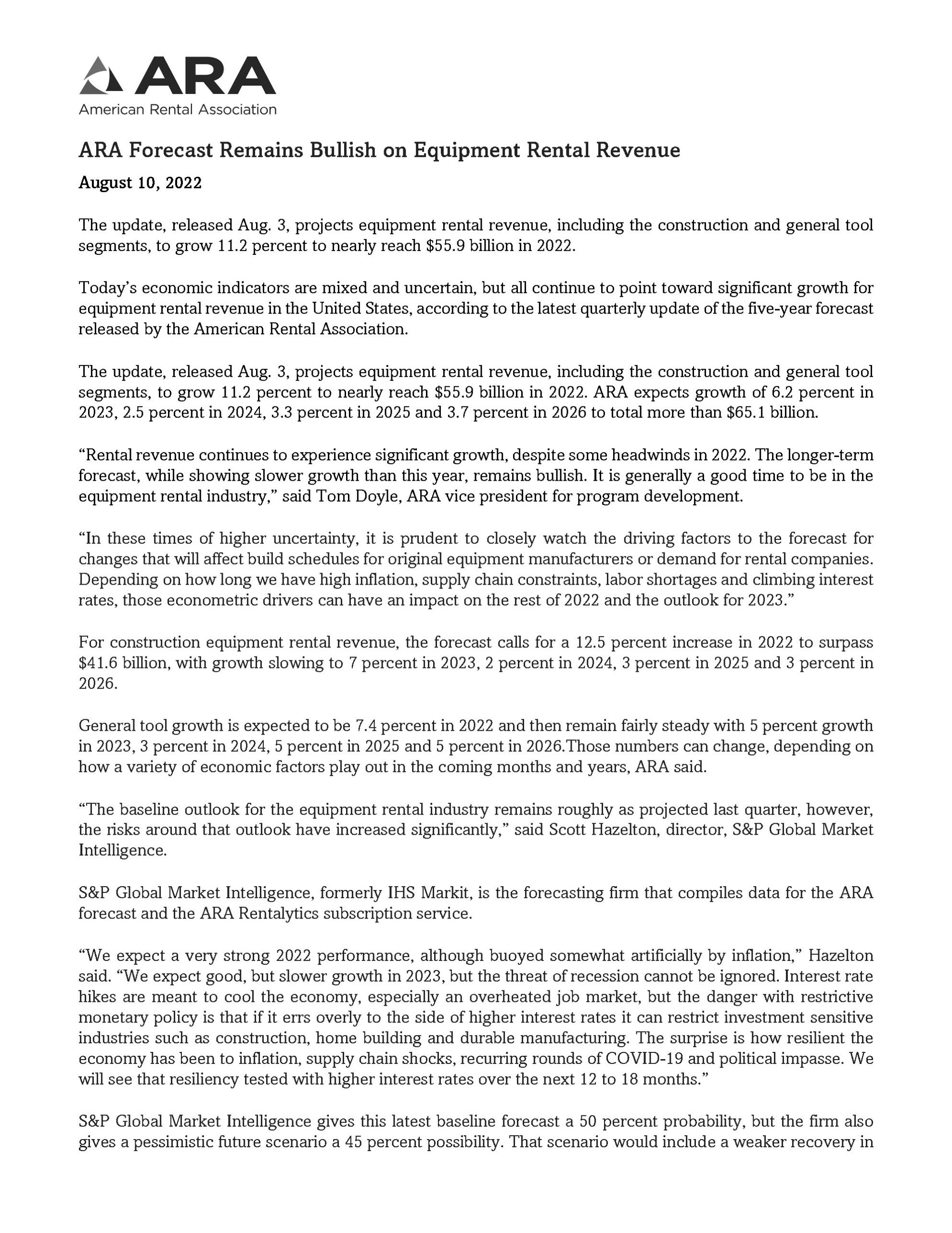 ARA Forecast Remains Bullish on Equipment Rental Revenue Growth 8.10.2022_Page_1